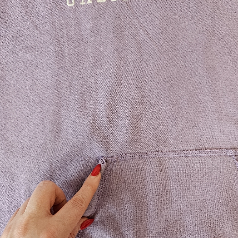 Hollister Lavender Hoodie with White Accents Size XL - Picture 3 of 5